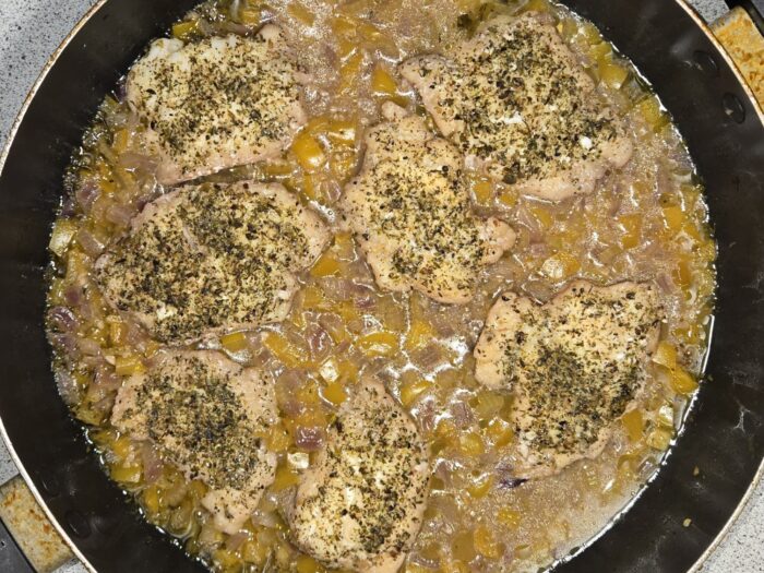 Greek-Inspired Poached Haddock